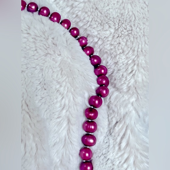 EUC Magenta 🩷💜Freshwater Pearl Necklace 18” - Picture 12 of 16